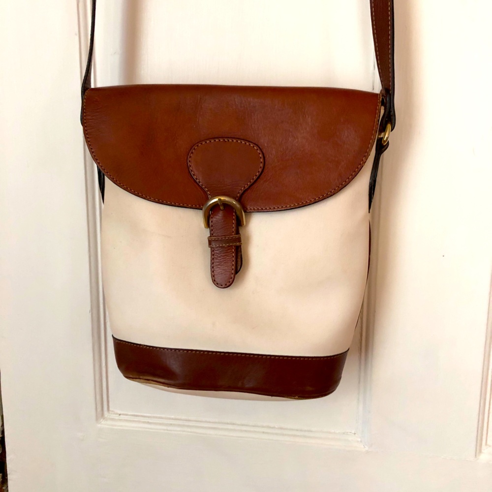 Vintage Delfino genuine leather satchel bag